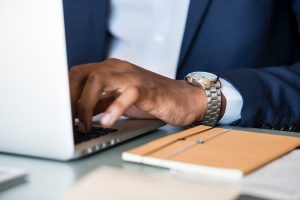 businessman at laptop